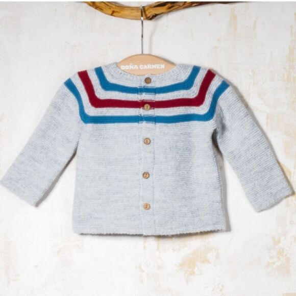Dona Carmen WOOLEN CARDIGAN VIRAS Sz 6 months New - Picture 1 of 3